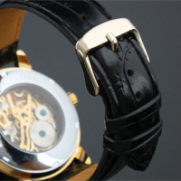 Стилен механичен часовник GOLD (005), снимка 5 - Мъжки - 44954453
