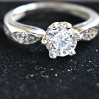 сребърен пръстен с камък, снимка 1 - Пръстени - 45288363