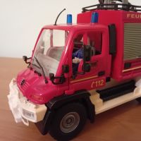 Винтидж играчка немска пожарна, снимка 3 - Коли, камиони, мотори, писти - 45434582