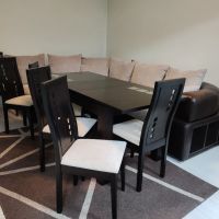 Диван , трапезна маса с 6 стола + фотьойл, снимка 12 - Дивани и мека мебел - 45344081