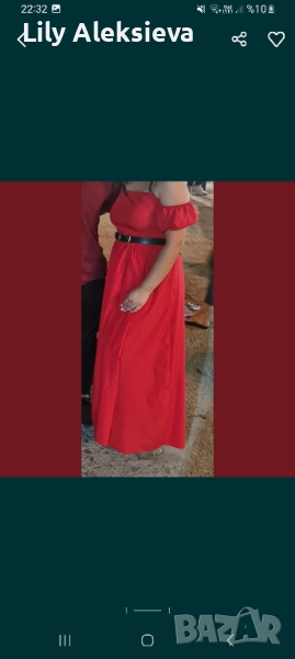 Червена официална рокля, снимка 1