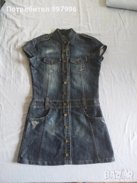 дънкова рокля- ХЛ размер, снимка 1