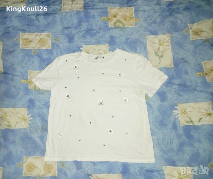 Бяла тениска Zara , снимка 1