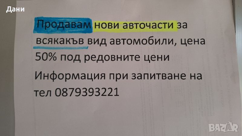 Нови АВТОЧАСТИ  за почти всички видове автомобили на половин  цена, снимка 1