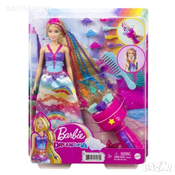 BARBIE PRINCESSES Кукла Barbie® DREAMTOPIA с машина за плитки GTG00, снимка 1