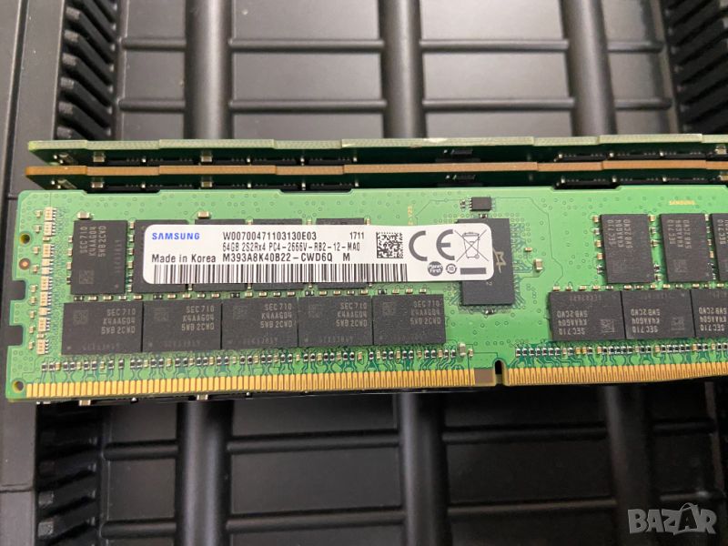 SAMSUNG 64GB 2S2R*4 DDR4-2666 RDIMM PC4-21300V-R RAM памет, снимка 1