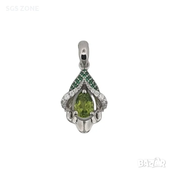 Сребърна Висулка с Перидот , снимка 1