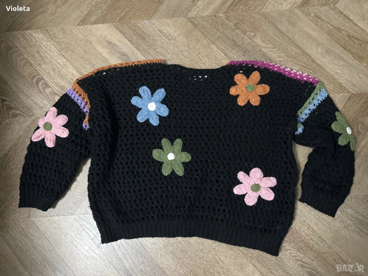 Черна блуза вълнена, снимка 1