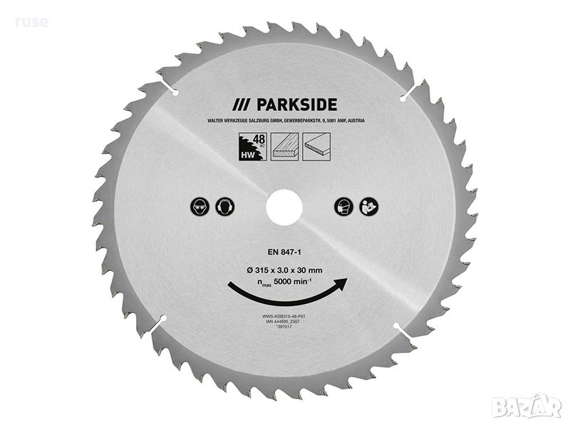 НОВИ! Диск за настолен циркуляр 315мм Parkside, снимка 1