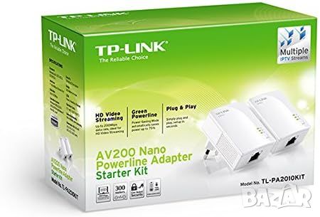 Промо цена: Нов Tp-Link AV200 Lan Powerline Адаптер за ел. мрежа, снимка 1