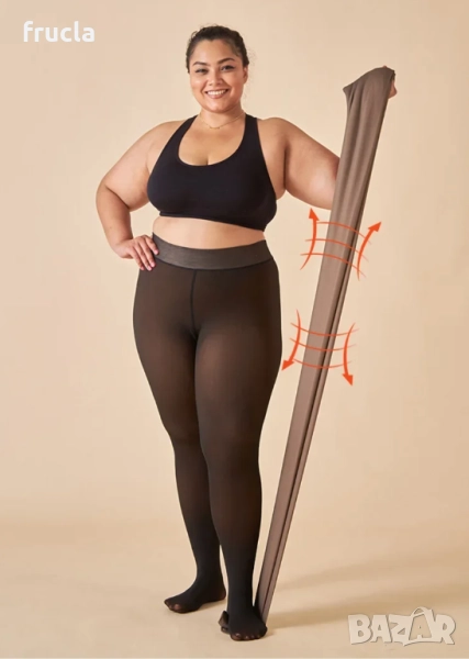 Топъл Ватиран Чорапогащник Размер Плюс - ХЛ/ ХХЛ, снимка 1