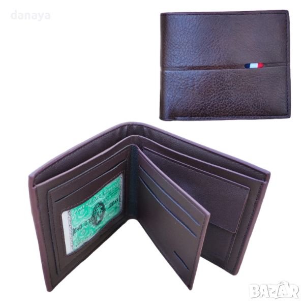 4896 Мъжки кожен портфейл с много отделения мъжко портмоне, снимка 1