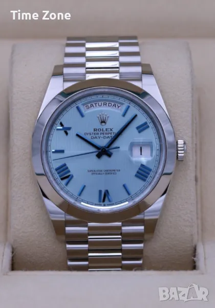 Rolex Day-Date 40mm President Platinum Ice Blue Dial Automatic Различни Варианти, снимка 1