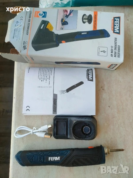 акомулаторен поялник FERM, снимка 1