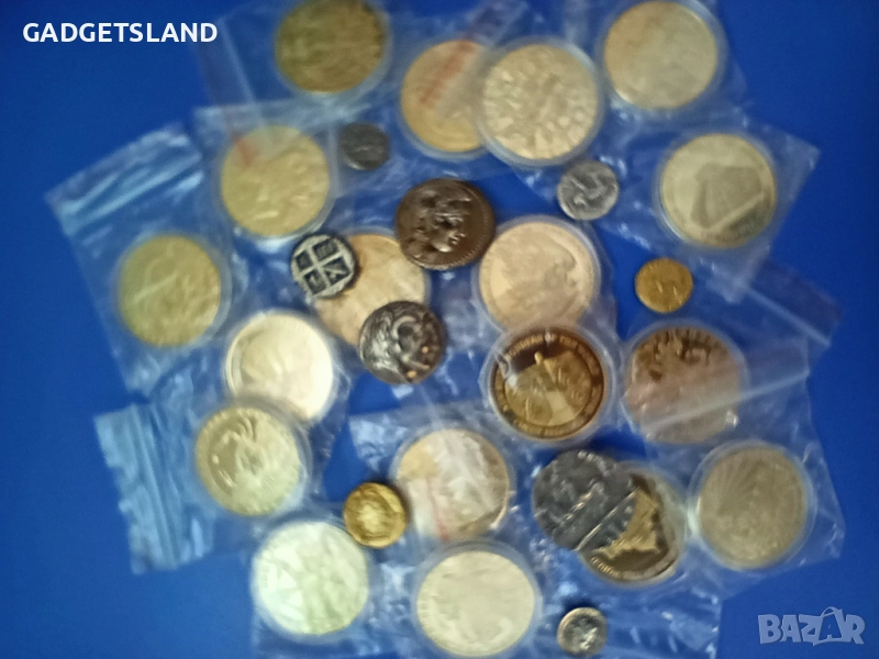 Голям Лот позлатени, колекционерски монети и реплики на Римски монети, снимка 1