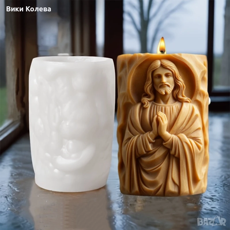 Силиконов молд с образа на Исус Христос, снимка 1