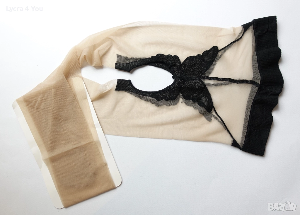 One size еротичен чорапогащник с отворено дъно пеперуда , снимка 1