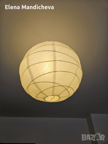 Абажур Хартиена Лампа декоративна лампа бонус филтър за косми в пране, снимка 1