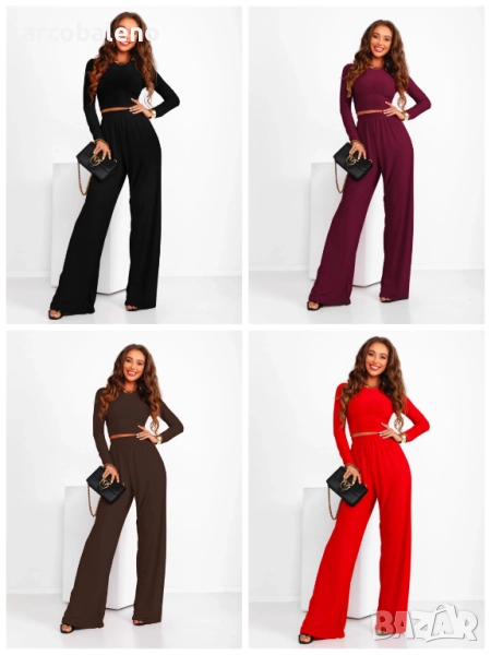 Дамски комплект от две части блуза и панталон Belesse, 4цвята , снимка 1