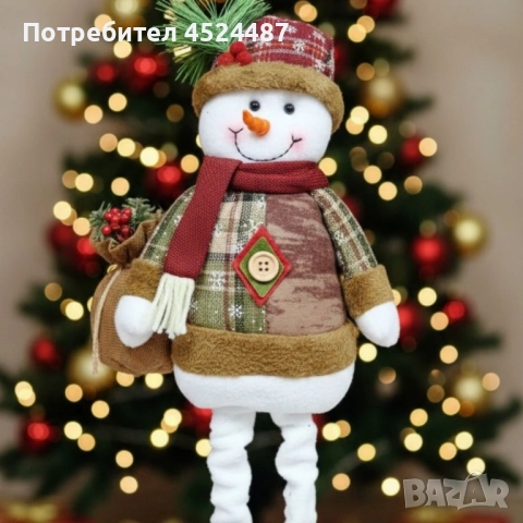 Голяма коледна играчка Елен, Снежен човек или дядо Коледа - разтягаща до 50см, снимка 8 - Декорация за дома - 52580179