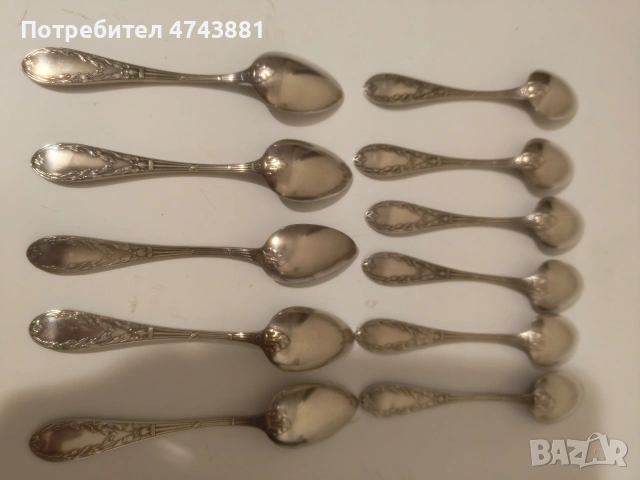 Лъжички посребрени, снимка 3 - Прибори за хранене, готвене и сервиране - 53743864