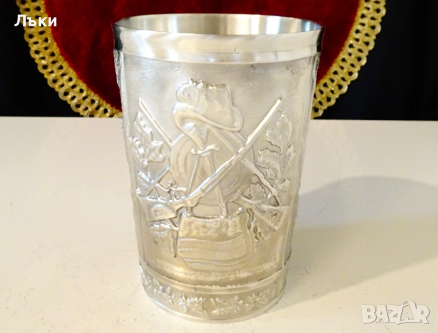 Калаена чаша,халба,Елен,Куче,ловни картини,350 мл. , снимка 3 - Антикварни и старинни предмети - 52216786