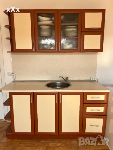 Кухня горен и долен шкаф+мивка+плот+смесител, снимка 4 - Шкафове - 52348346