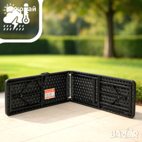 Сгъваема пейка за кетъринг 180 см - здрава и лесна за пренасяне - идеална за големи събития и къмпин, снимка 5 - Градински мебели, декорация  - 53331642