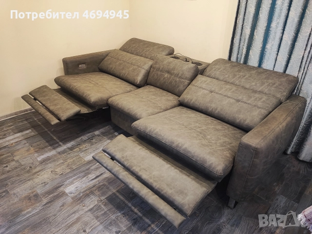 Турски диван с ел.релакс лежанки и 2 фотьойла, снимка 4 - Дивани и мека мебел - 52925474