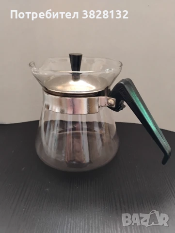 стъклена кафеварка или чайник, снимка 2 - Антикварни и старинни предмети - 50794293