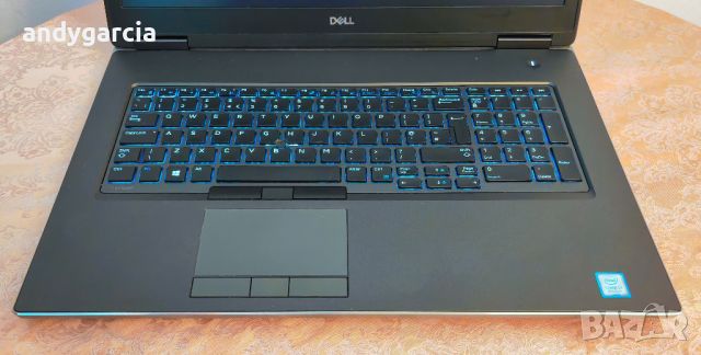 Dell Precision 7740/Intel Core i7-9850H/Radeon WX3200 4GB/32GB RAM/512GB NVMe/17.3 FHD IPS 100% sRGB, снимка 6 - Лаптопи за работа - 46769340