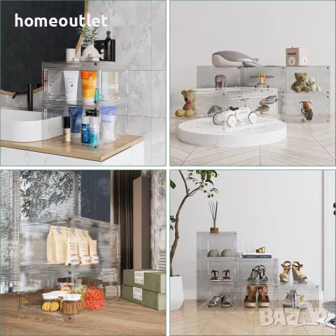 ПРОМОЦИЯ Многофункционален модулен PVC шкаф за съхранение BT-DE-QSLXH-067, снимка 3 - Шкафове - 48849535