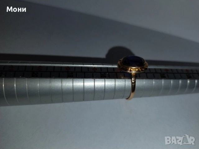 Златен Пръстен с камък, снимка 2 - Пръстени - 53757896