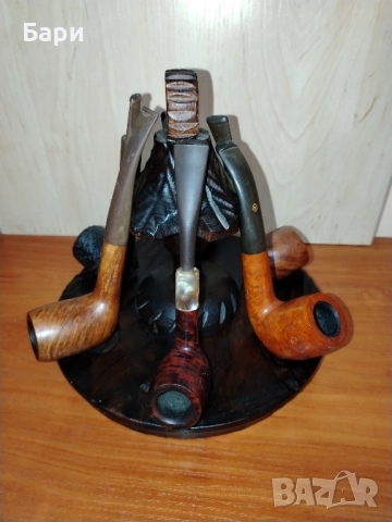 Красива дървена стойка за шест лули, снимка 2 - Антикварни и старинни предмети - 51928981