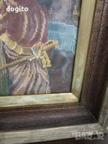 Стар гоблен по Рембранд "Рембранд и Саксия", снимка 2 - Гоблени - 53177049