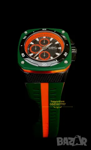 часовник INVICTA Speedway Orange/Green 54 mm, Инвикта нов , снимка 2 - Мъжки - 47161236