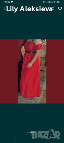 Червена официална рокля, снимка 1 - Рокли - 45040692