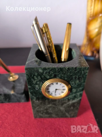 Комплкет за бюро от зелен мрамор, снимка 3 - Други - 53409080