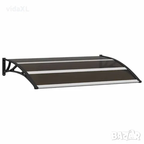 vidaXL Навес за врата черен 120x75 см PC(SKU:144823), снимка 5 - Други - 49135458