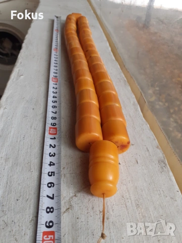 Огромна броеница от каталин 33 зърна + поп жълта с дамари, снимка 5 - Антикварни и старинни предмети - 53410042