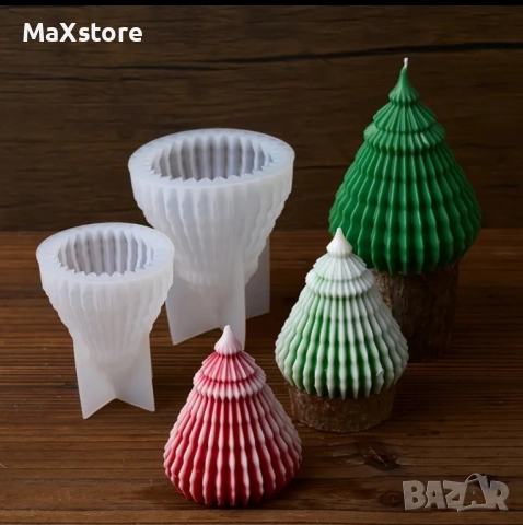 3D 2 размера Елха оригами Силиконов молд форма за свещи гипс сапун смола фондан , снимка 3 - Форми - 52107171