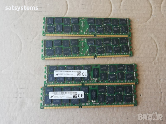 РАМ Памет MT36KSF2G72PZ-1G6E1FF, Micron Kit 4x16GB PC3-12800R (DDR3-1600) Registered ECC, снимка 6 - RAM памет - 45010088
