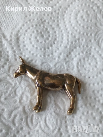 Малка бронзова фигурка на магаре 51711, снимка 2 - Колекции - 53752393