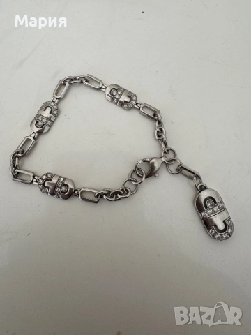 Сребърна масивна( 925) Булгари “Bvlgari“ гривна 19см. , снимка 2 - Гривни - 52467925