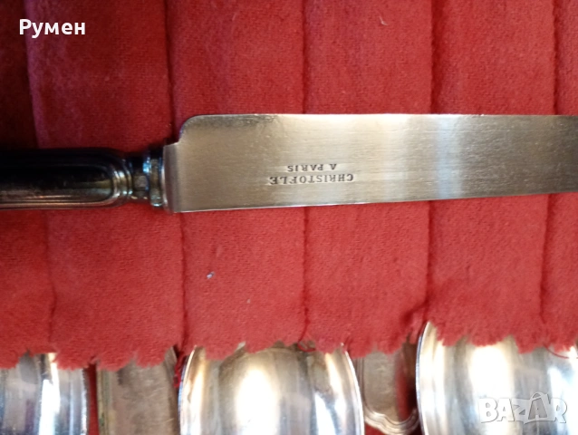 Продавам сребърни прибори „Christofle“ , снимка 4 - Антикварни и старинни предмети - 53530354