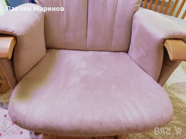 Супер Комплект Регулируемо Кресло Фотьойл Люлеещ се Стол за Кърмене Tutti Bambini Подложка Табуретка, снимка 4 - Столове - 53841574