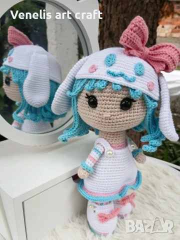 Плетена кукла Cinna / стил Cinnamoroll , снимка 4 - Кукли - 53308419