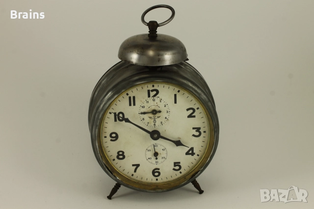 FMS Стар Немски Будилник Отлично Работещ, снимка 2 - Антикварни и старинни предмети - 51867582