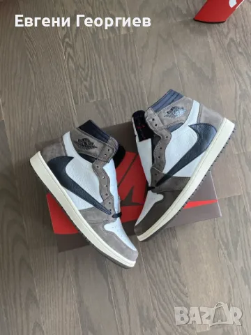 Кецове Jordan 1 Retro High OG SP Travis Scott Mocha CD4487 100, снимка 7 - Кецове - 47600628