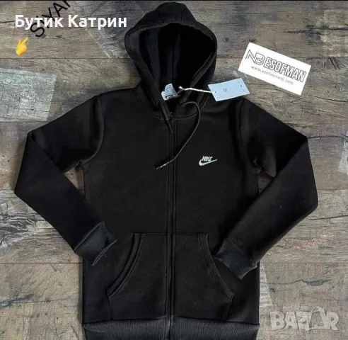 Ватиран памучен сутичър Nike , снимка 3 - Суичъри - 48593241